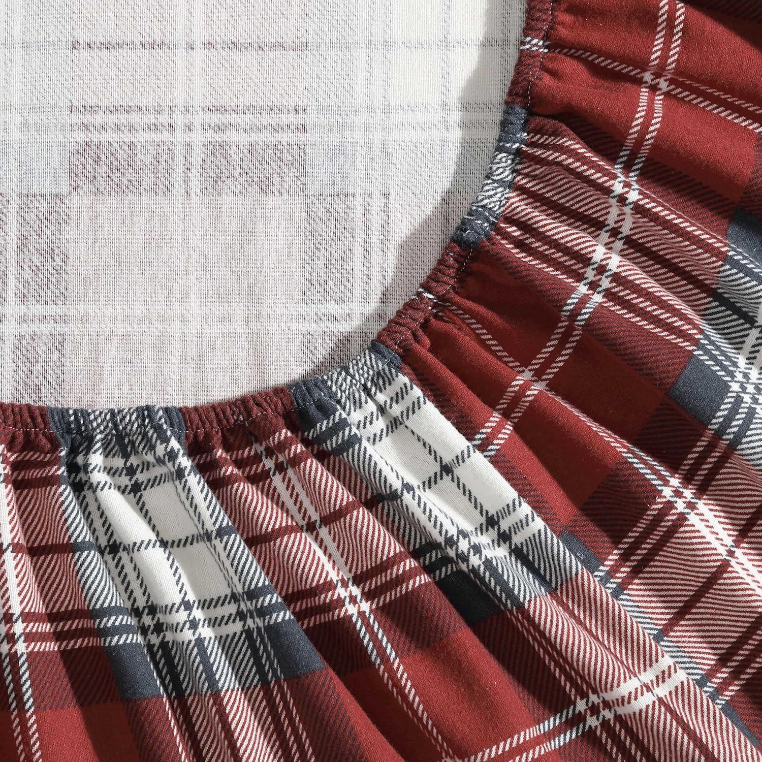 imageEddie Bauer Twin Sheets Cotton Flannel Bedding Set Brushed For Extra Softness Cozy Home Decor Montlake Plaid TwinHeartland Plaid Red