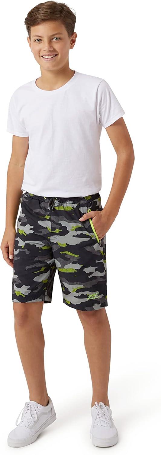 imageEddie Bauer Boys Active Shorts Quick Dry Athletic Shorts Hybrid Mesh Performance Shorts for Boys 216Black Camo