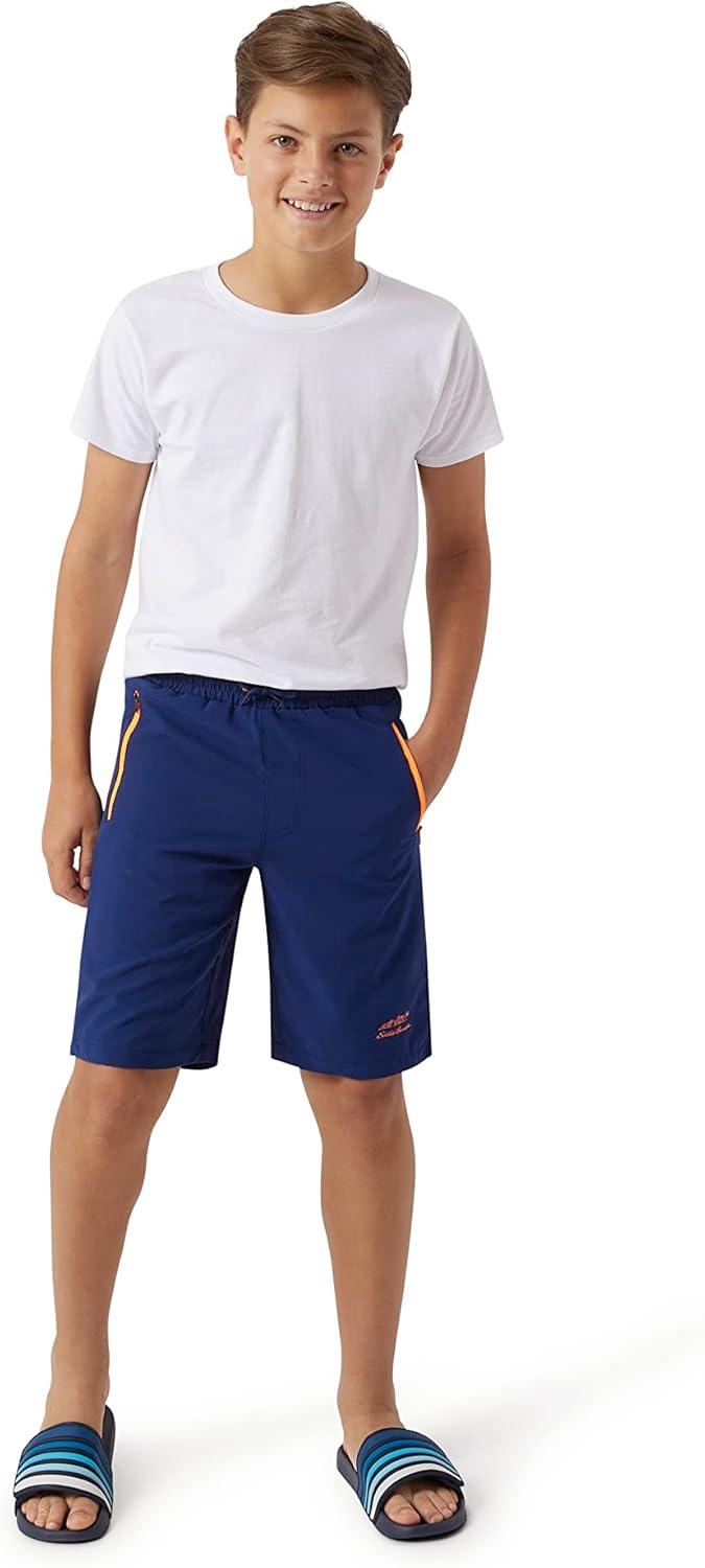 imageEddie Bauer Boys Active Shorts Quick Dry Athletic Shorts Hybrid Mesh Performance Shorts for Boys 216Nautical Blue