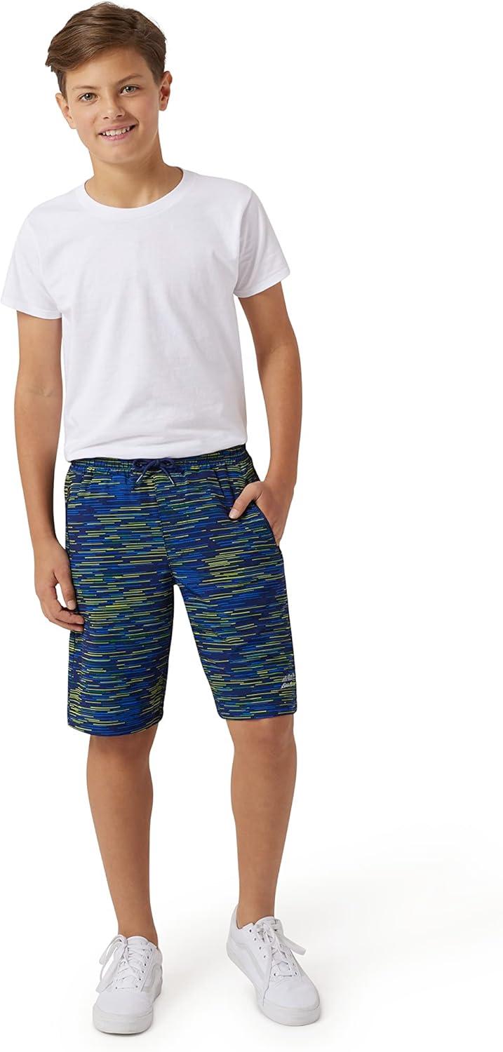 imageEddie Bauer Boys Active Shorts Quick Dry Athletic Shorts Hybrid Mesh Performance Shorts for Boys 216NavyGreen