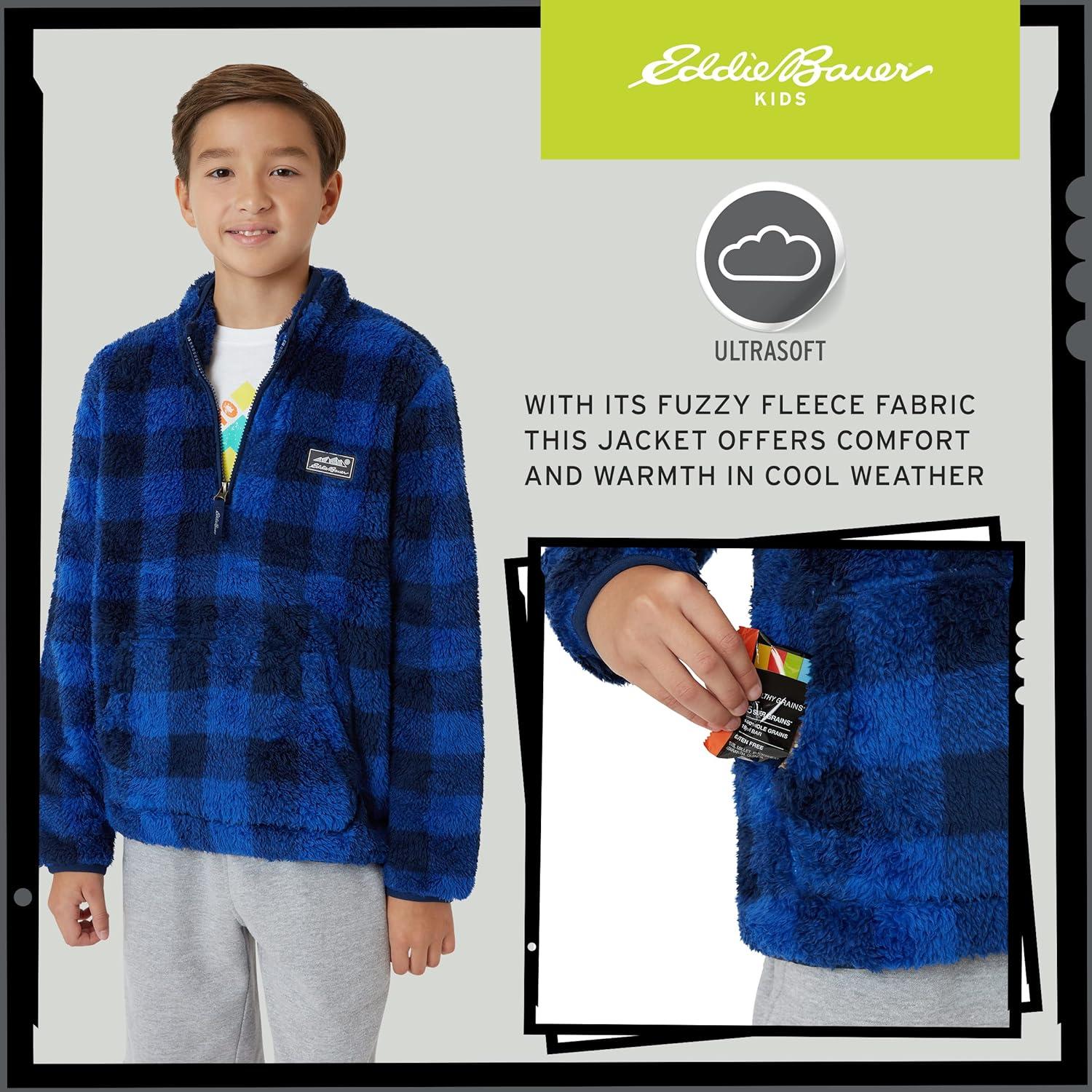 imageEddie Bauer Boys Sweatshirt 2 Pack Hooded Full Zip Hoodie Sweatshirt Quarter Zip Pullover Sweatshirts for Boys 520Navy Blue