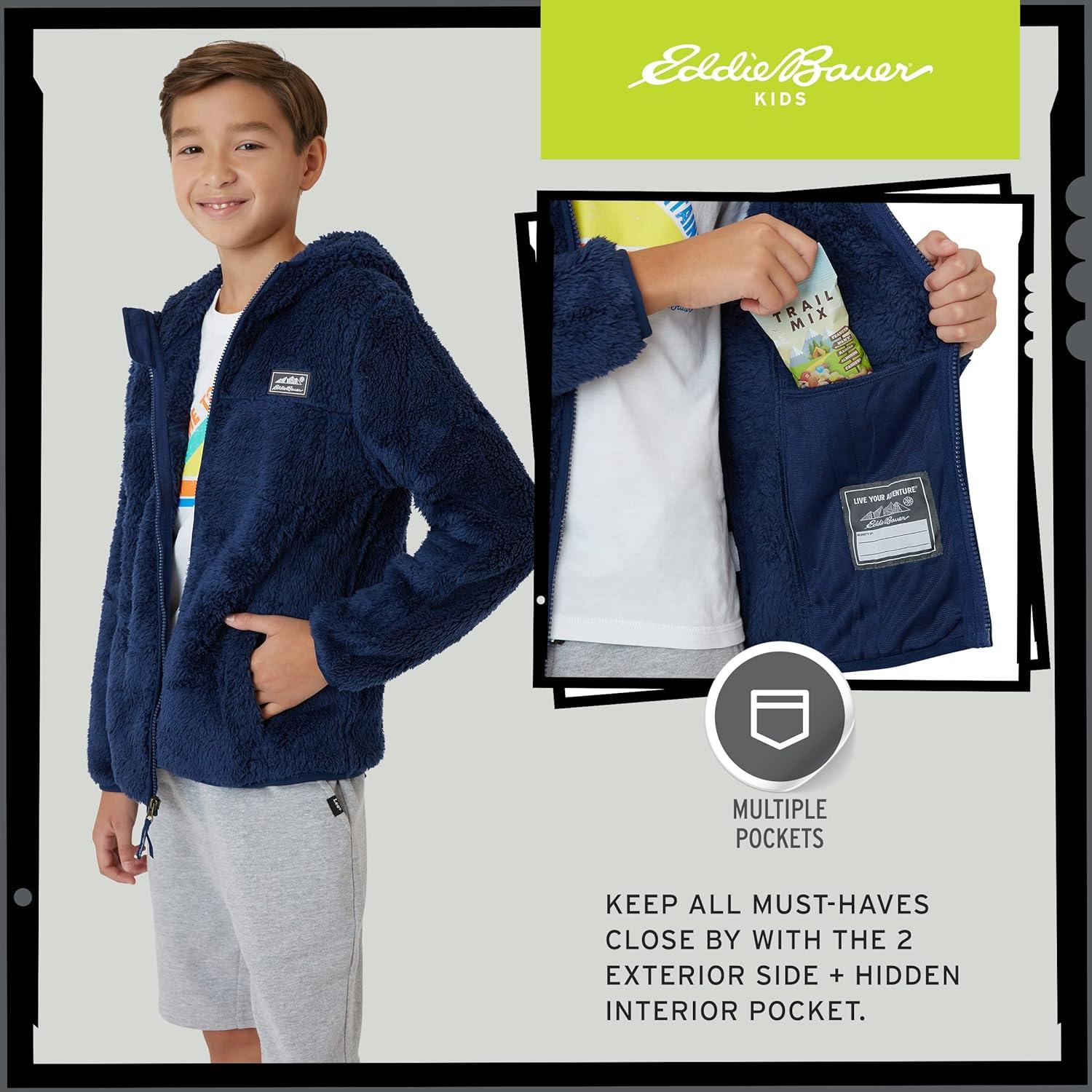 imageEddie Bauer Boys Sweatshirt 2 Pack Hooded Full Zip Hoodie Sweatshirt Quarter Zip Pullover Sweatshirts for Boys 520Navy Blue