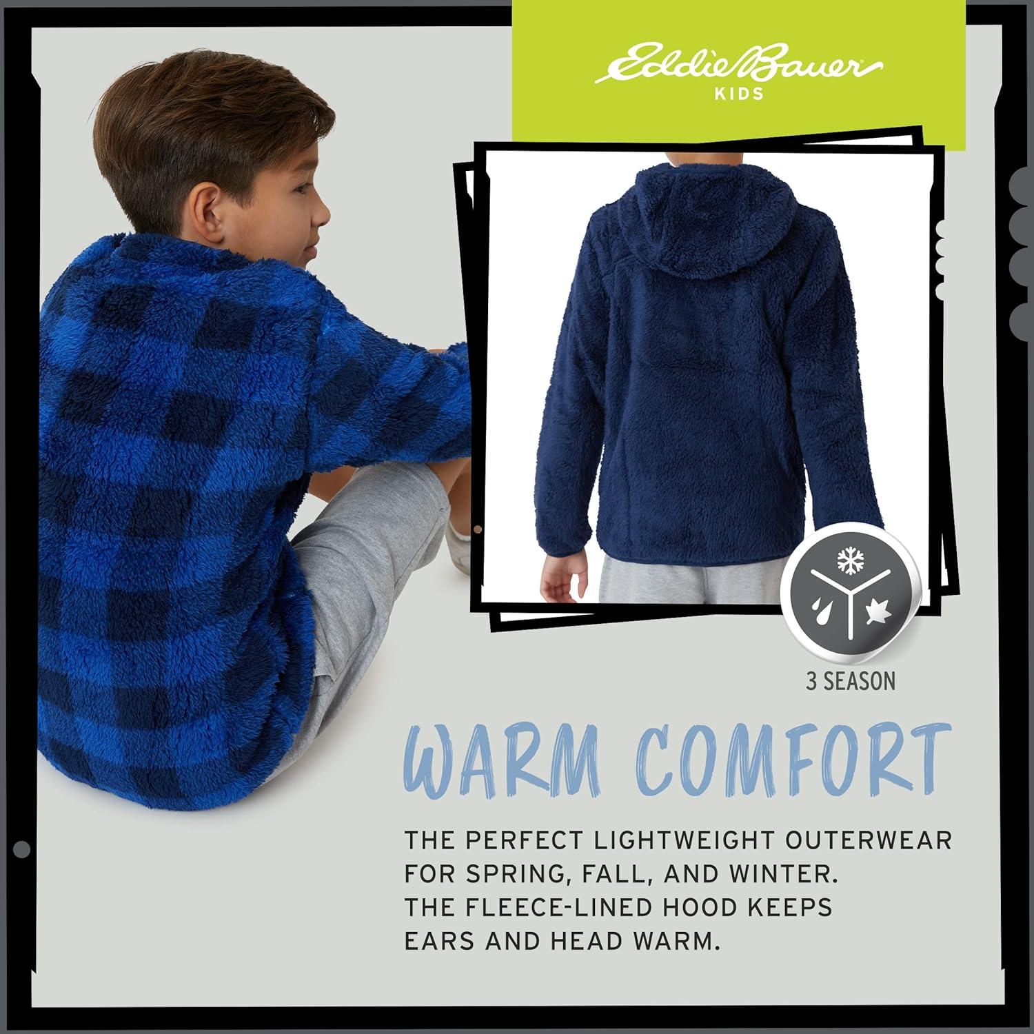 imageEddie Bauer Boys Sweatshirt 2 Pack Hooded Full Zip Hoodie Sweatshirt Quarter Zip Pullover Sweatshirts for Boys 520Navy Blue