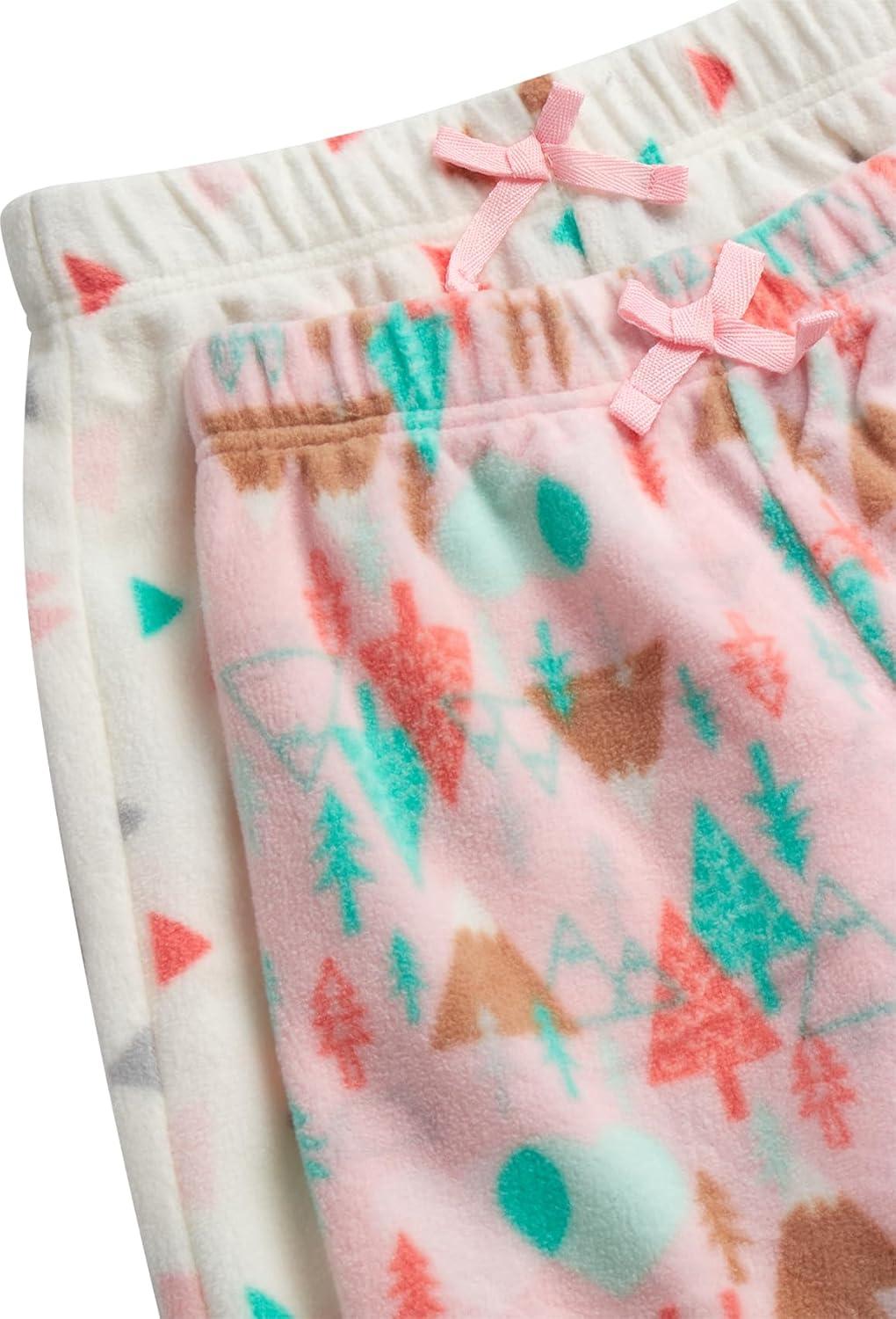 imageEddie Bauer Girls Pajama Set 4 Piece Matching Fleece Graphic Pajama Tops and Pajama Pants for Girls Sizes 514Aquamarine