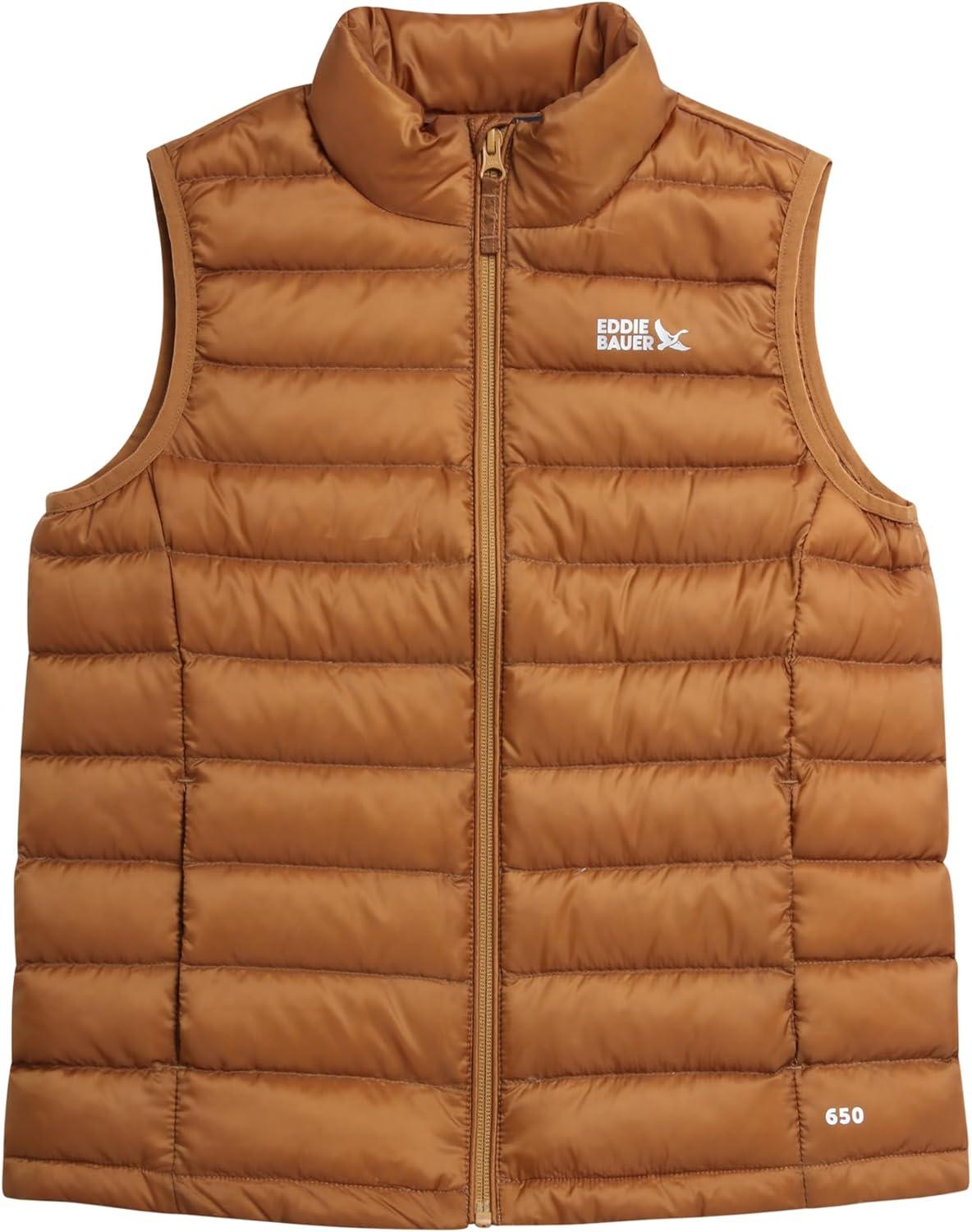 imageEddie Bauer Kids Down Vest CirrusLite Weather Resistant Quilted Bubble Puffer Vest for Boys and Girls 520Medal Bronze