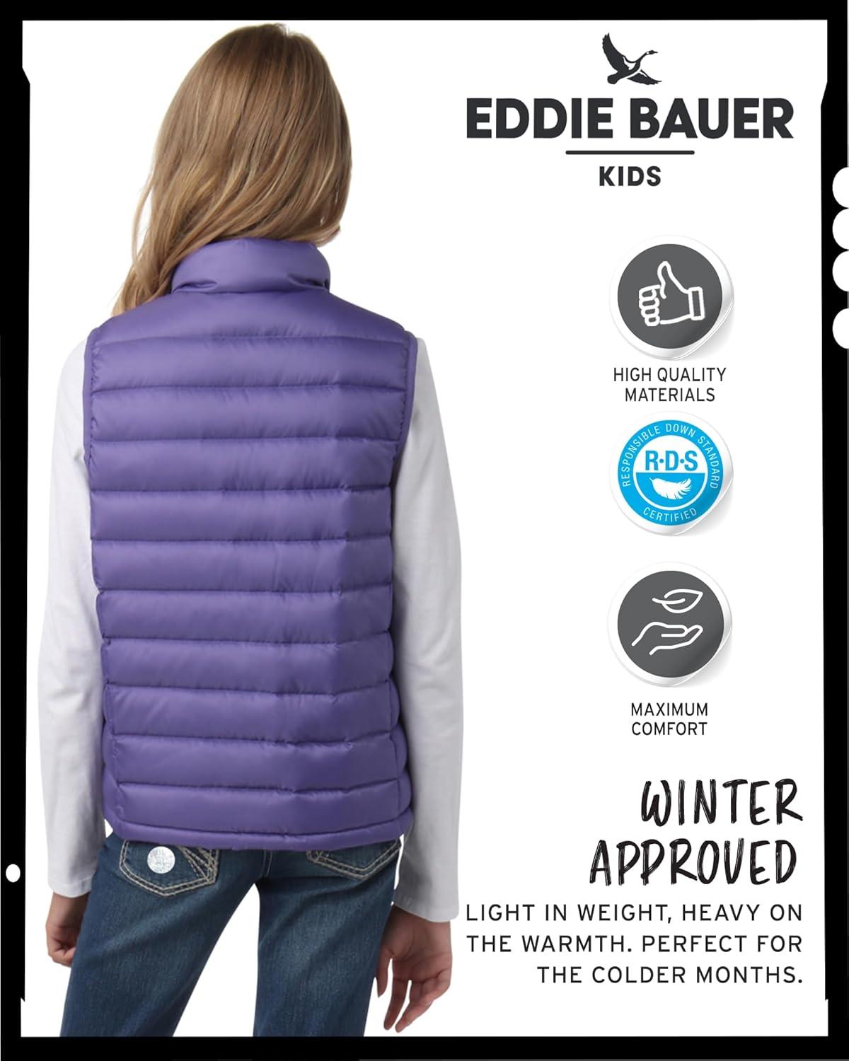imageEddie Bauer Kids Down Vest CirrusLite Weather Resistant Quilted Bubble Puffer Vest for Boys and Girls 520Veronica