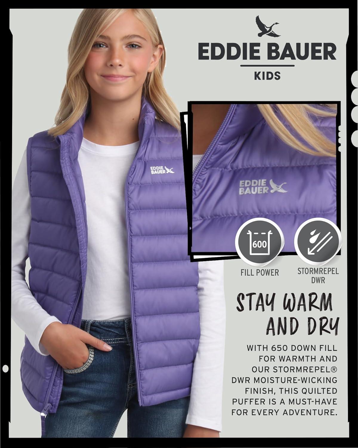imageEddie Bauer Kids Down Vest CirrusLite Weather Resistant Quilted Bubble Puffer Vest for Boys and Girls 520Veronica