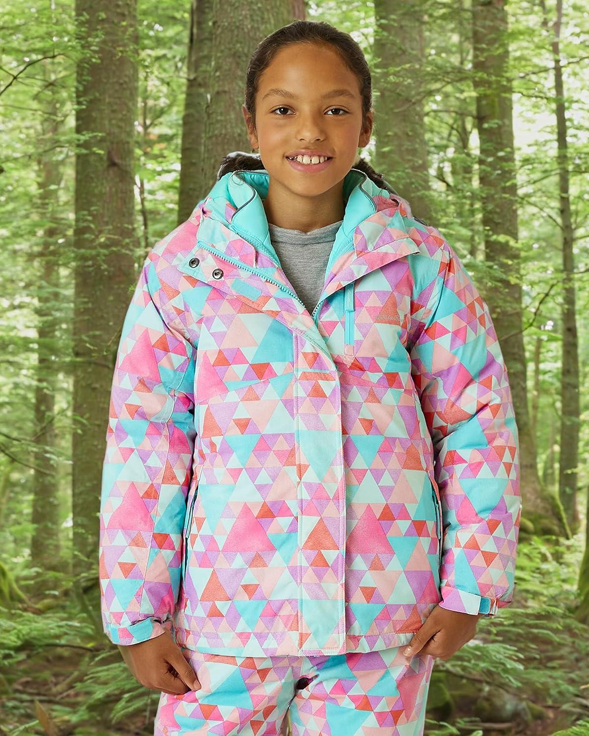 imageEddie Bauer Kids Ski Jacket Waterproof 3 in 1 Insulated Coat with Removable Shell Jacket for Boys and Girls 316Dusty Pink
