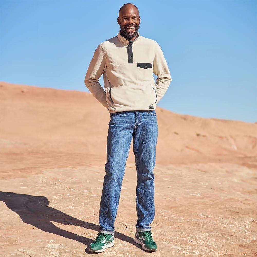 imageEddie Bauer Mens Chutes Snap MockDenim Blue