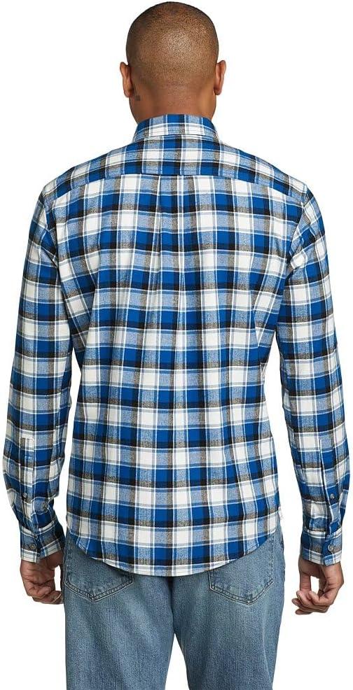 imageEddie Bauer Mens Favorite Classic Fit FlannelPlaidPacific Blue