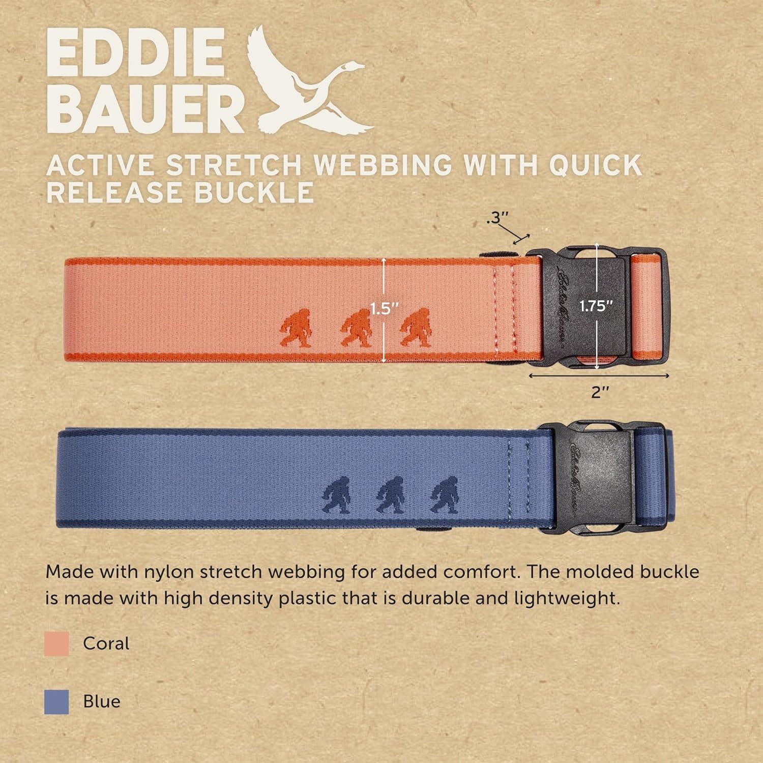 imageEddie Bauer Womens Active Stretch Webbing BeltsCoral Sasquatch