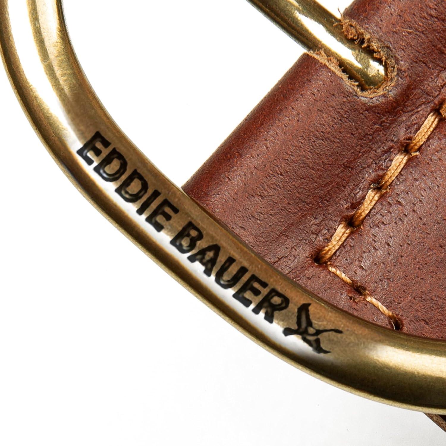 imageEddie Bauer Womens Casual Leather Belts with Durable Metal BuckleCenter Bar Woven Tan