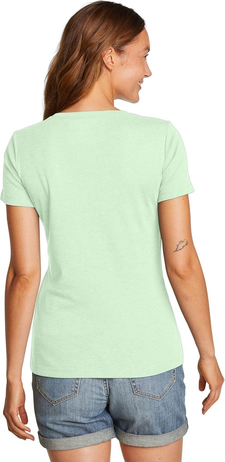 imageEddie Bauer Womens Favorite ShortSleeve VNeck TShirtLight Jade