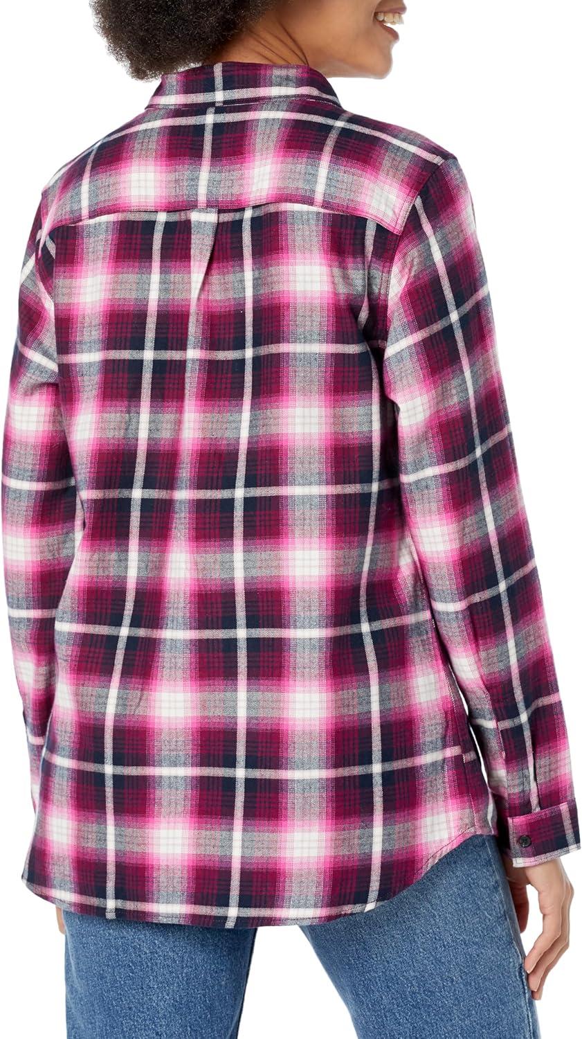 imageEddie Bauer Womens Firelight Flannel ShirtBubble Gum