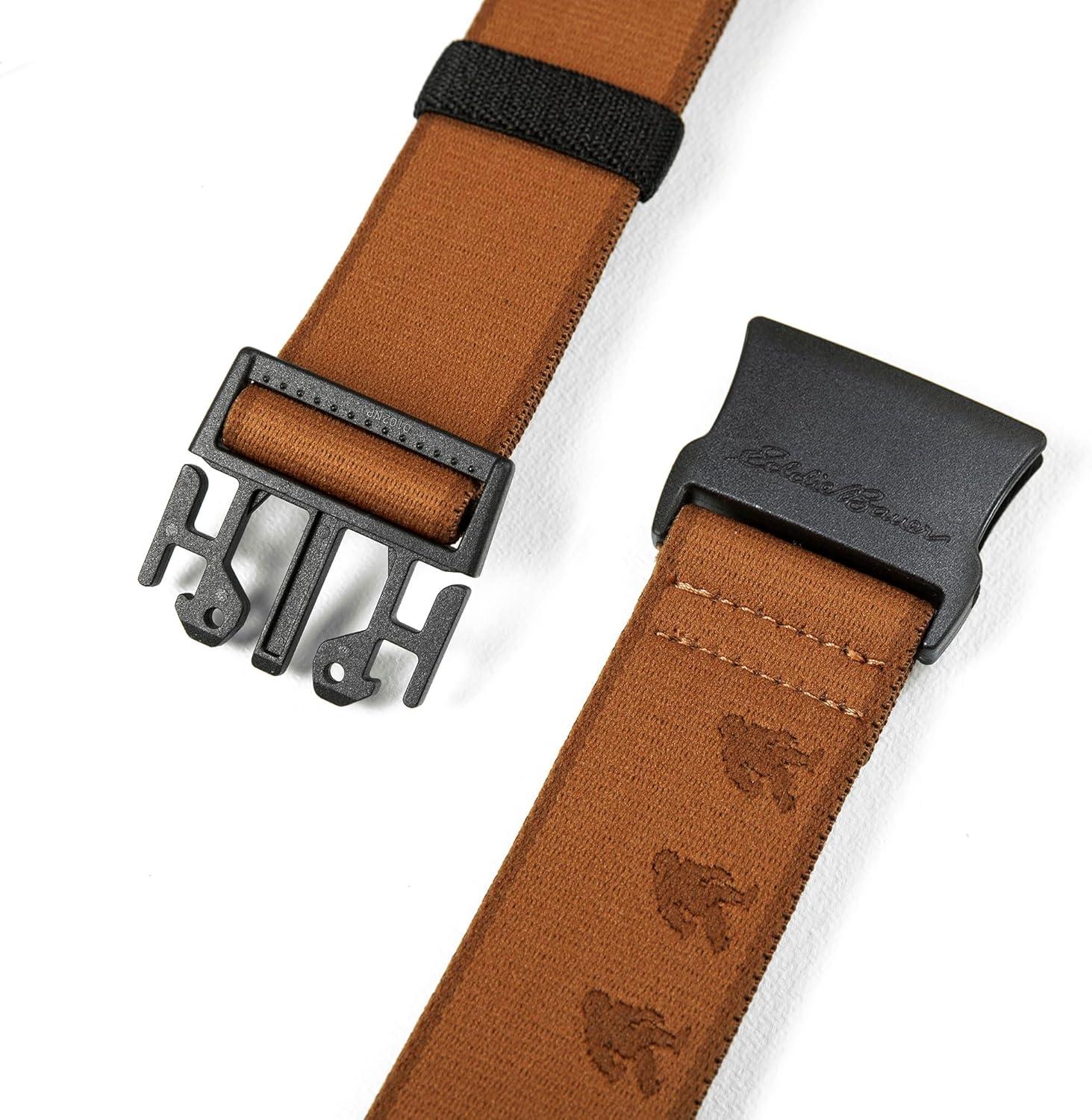 imageEddie Bauer mens Mens Active Stretch Webbing Belts With Quick Release Buckle Multiple Colors One Size Fits MostRust Sasquatch