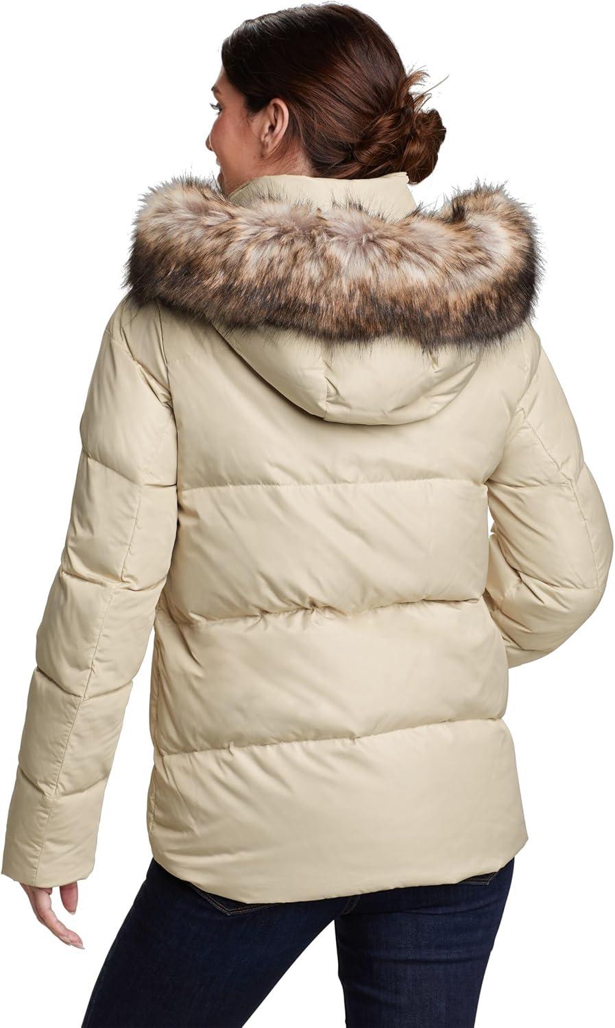 imageEddie Bauer womens Hoodie Lodge Cascadian Down Hoodie PlusEcru