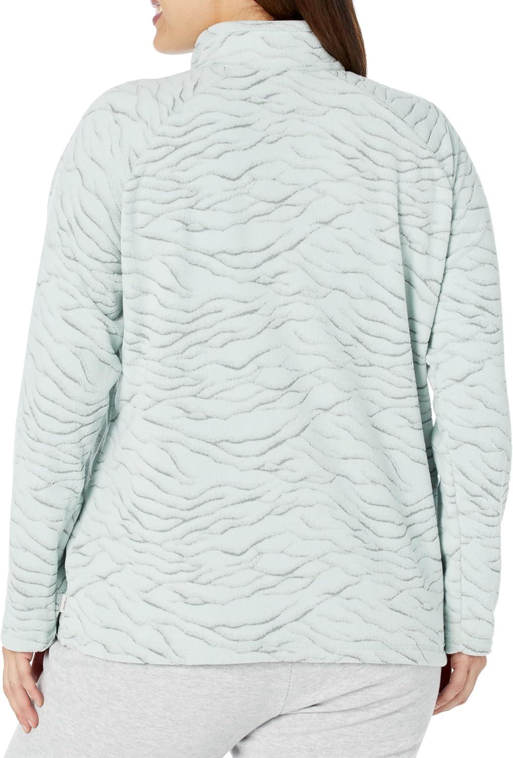 imageEddie Bauer womens Quest 14 Zip Print PlusLt Green