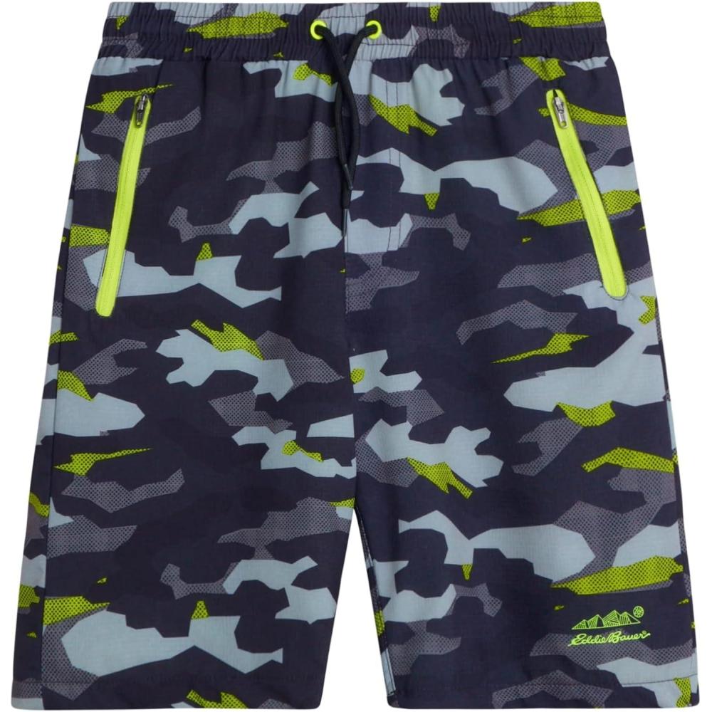 imageEddie Bauer Boys Active Shorts Quick Dry Athletic Shorts Hybrid Mesh Performance Shorts for Boys 216Black Camo
