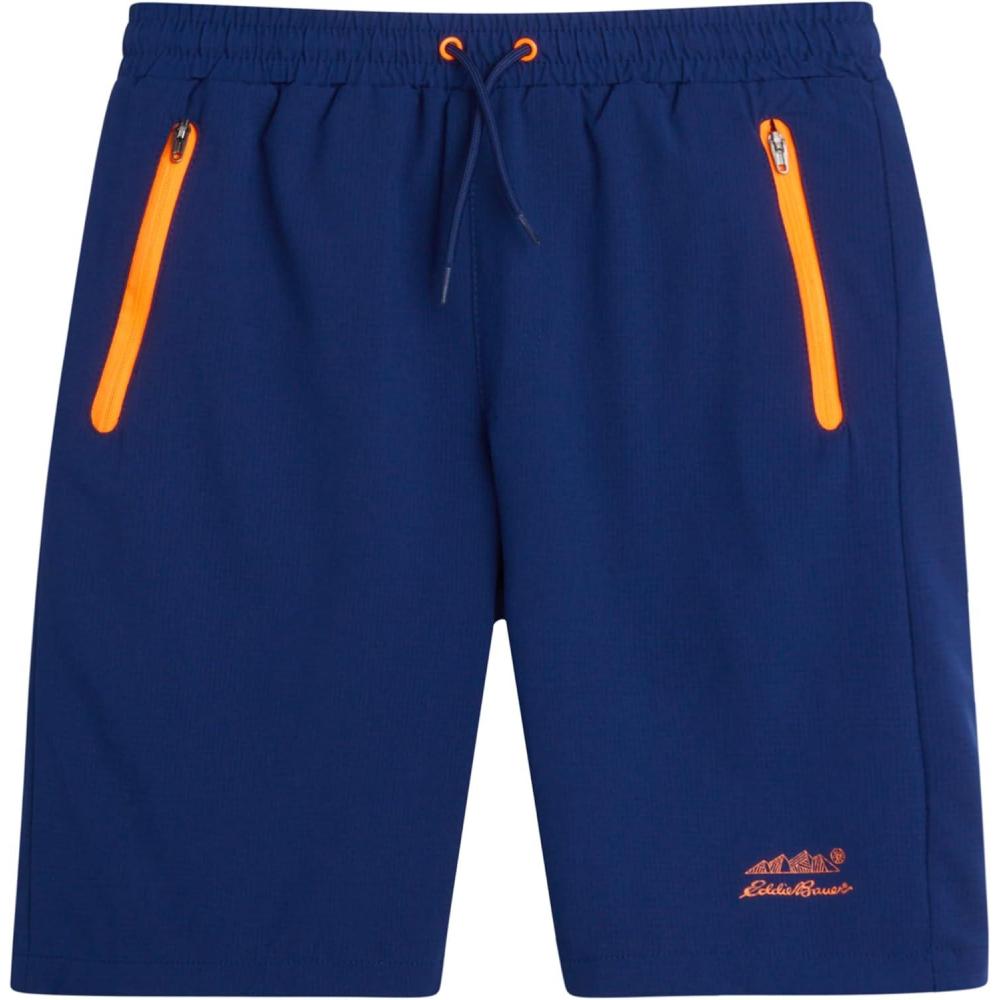 imageEddie Bauer Boys Active Shorts Quick Dry Athletic Shorts Hybrid Mesh Performance Shorts for Boys 216Nautical Blue