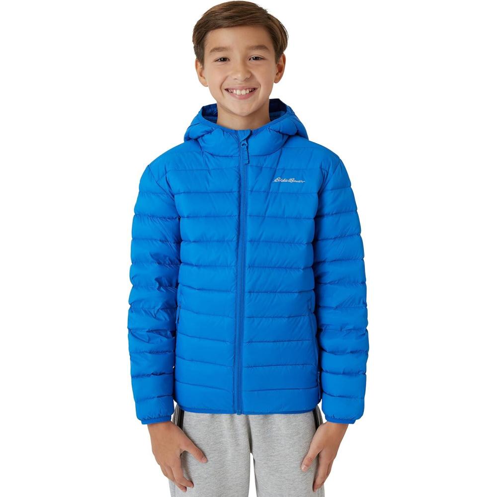 imageEddie Bauer Boys Jacket  CirrusLite Weather Resistant Down Coat for Boys  Insulated Quilted Bubble Puffer 320Blue Sapphire