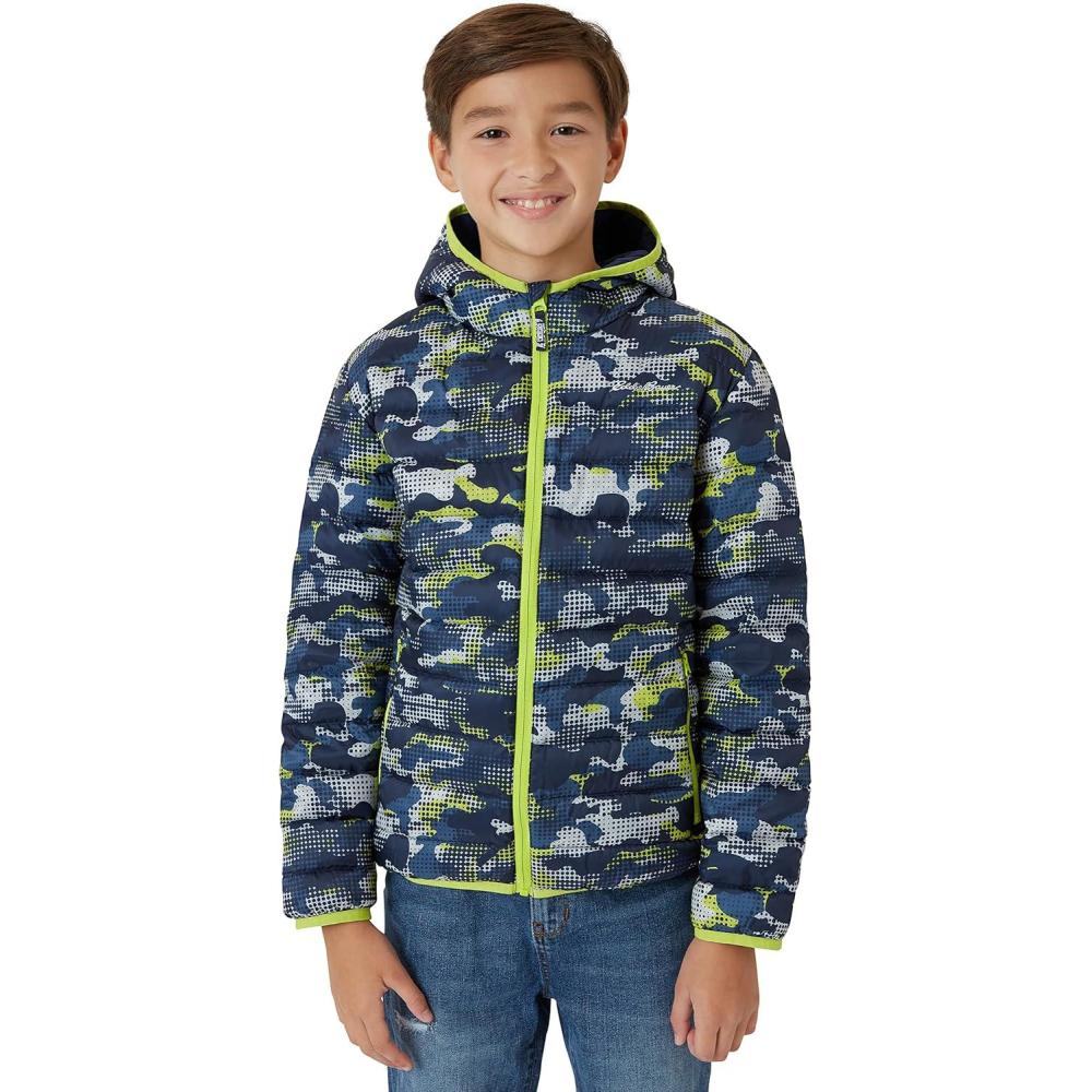imageEddie Bauer Boys Jacket  CirrusLite Weather Resistant Down Coat for Boys  Insulated Quilted Bubble Puffer 320Lime Green