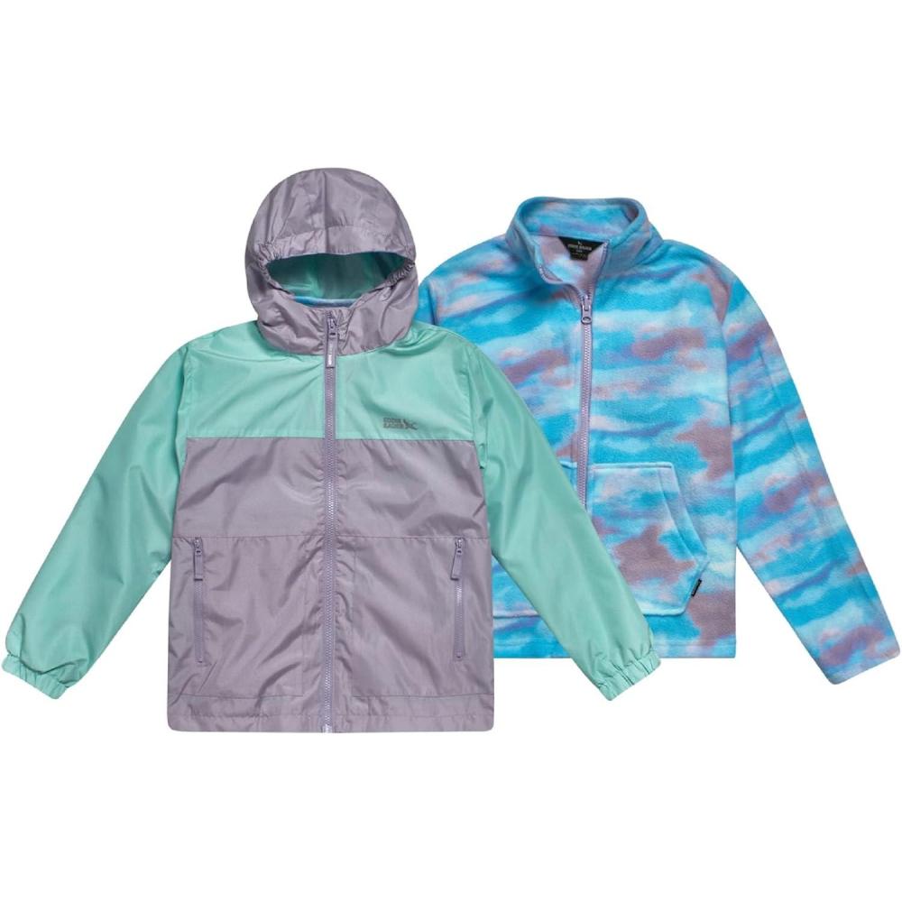 imageEddie Bauer Boys Jacket Lone Peak Waterproof 3in1 Insulated Windbreaker Coat with Removable Fleece Lining 520Pastel Lilac