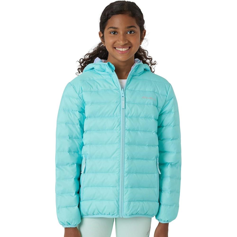 imageEddie Bauer Girls Jacket  CirrusLite Weather Resistant Down Coat for Girls  Insulated Quilted Bubble Puffer 320Prism Pink  Reversible