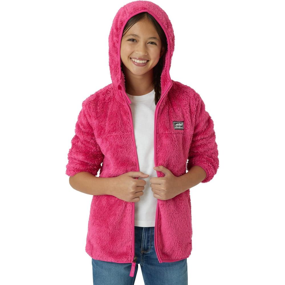 imageEddie Bauer Kids Zip Up Kids Full Zip Ultra Soft Sherpa Fleece Hoodie Sweatshirt for Boys and Girls 520Camelia Rose