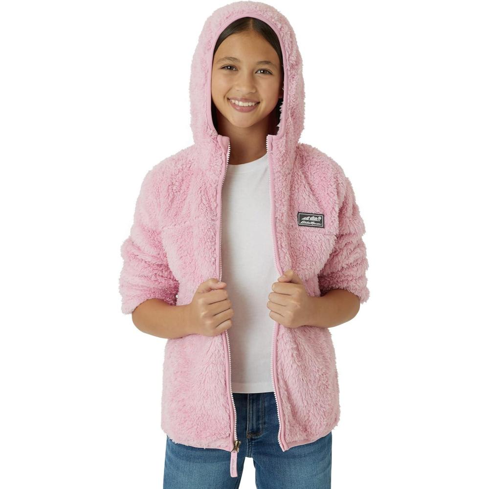 imageEddie Bauer Kids Zip Up Kids Full Zip Ultra Soft Sherpa Fleece Hoodie Sweatshirt for Boys and Girls 520Dusty Pink