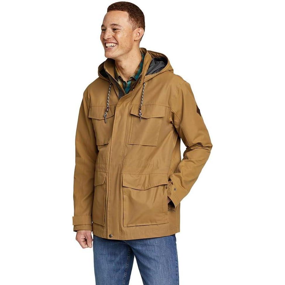 imageEddie Bauer Mens Everson Waterproof Rain ParkaTawny