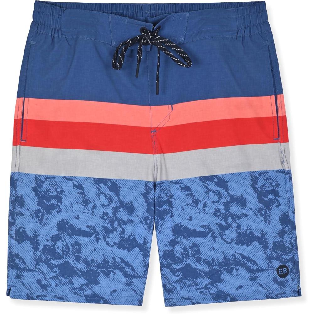 imageEddie Bauer Mens SPF 50 Volley Swim Trunk 8quot Inseam Comes with Comfort Liner  Ultimate Comfort ampamp StretchBlue Bird