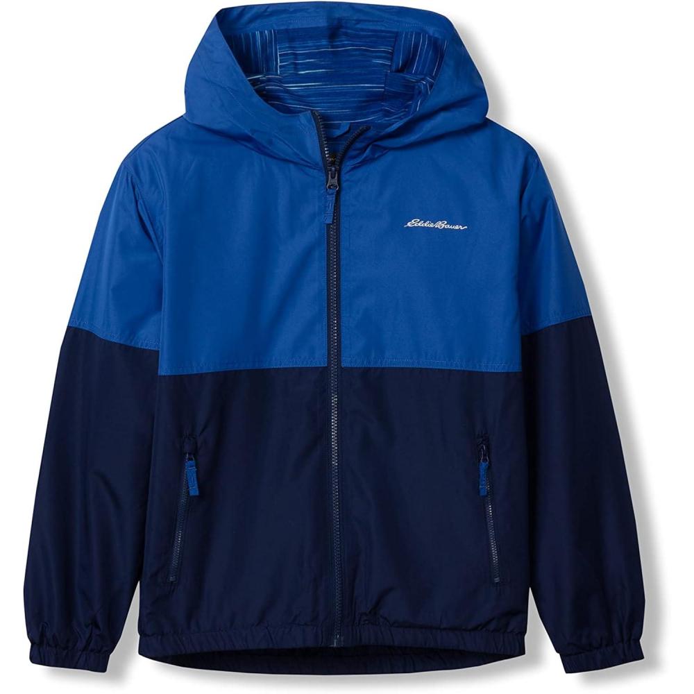 imageEddie Bauer Rain Jacket  Hooded Anorak Rain Coats for Kids  Lightweight Waterproof Rain Jacket for Boys and Girls XXSXLNautical Blue