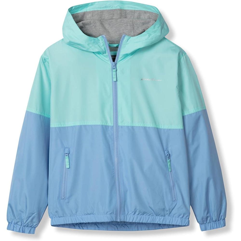 imageEddie Bauer Rain Jacket  Hooded Anorak Rain Coats for Kids  Lightweight Waterproof Rain Jacket for Boys and Girls XXSXLParadise Blue