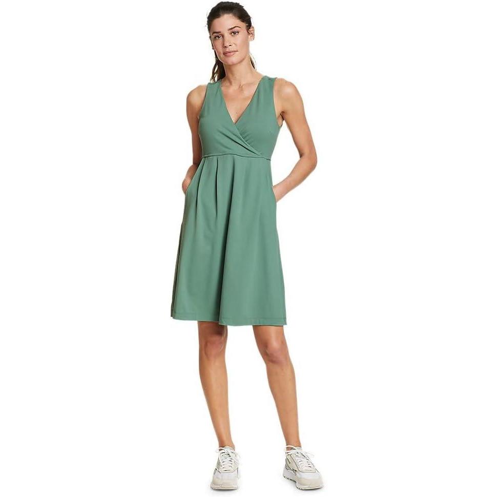 imageEddie Bauer Womens Aster Crossover Dress  SolidDk Seafoam
