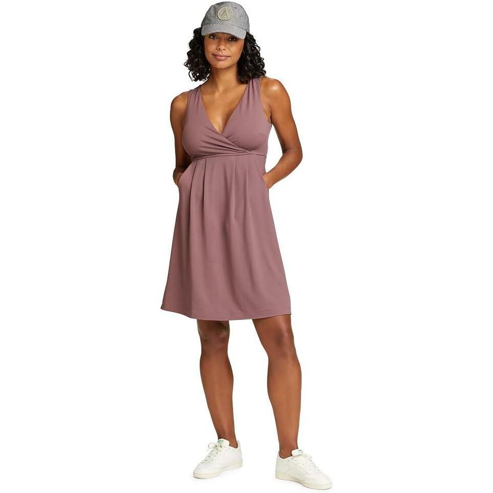imageEddie Bauer Womens Aster Crossover Dress  SolidDusty Violet
