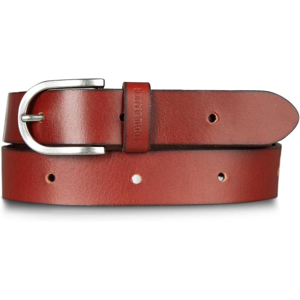 imageEddie Bauer Womens Casual Leather Belts with Durable Metal BuckleEndless Leather Tan