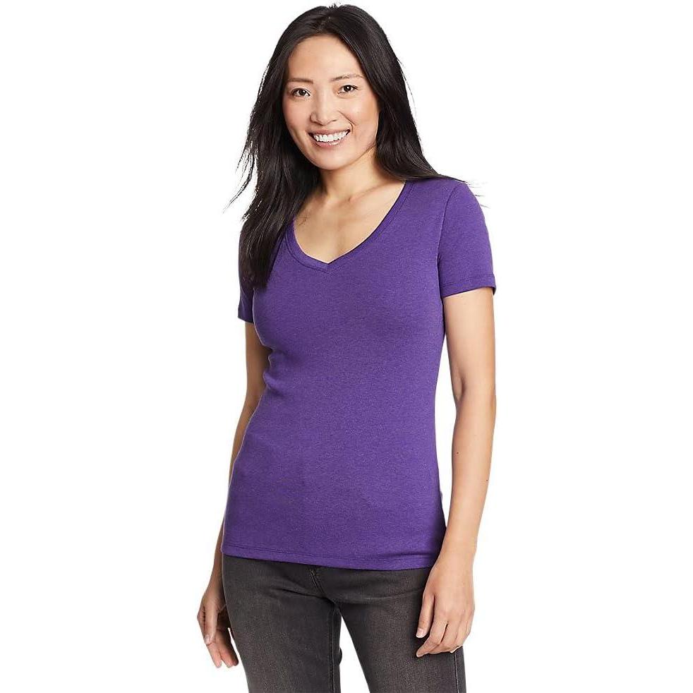imageEddie Bauer Womens Favorite ShortSleeve VNeck TShirtLapis