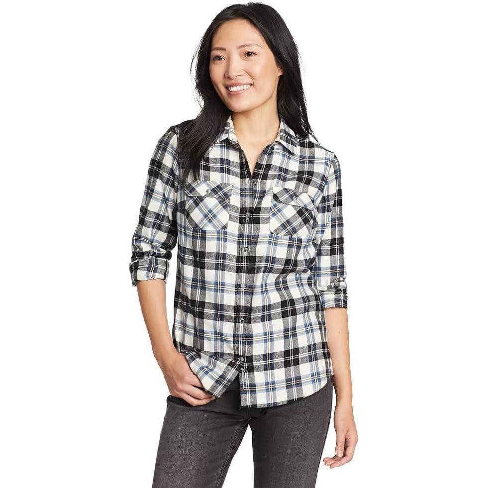 imageEddie Bauer Womens Firelight Flannel ShirtBuff
