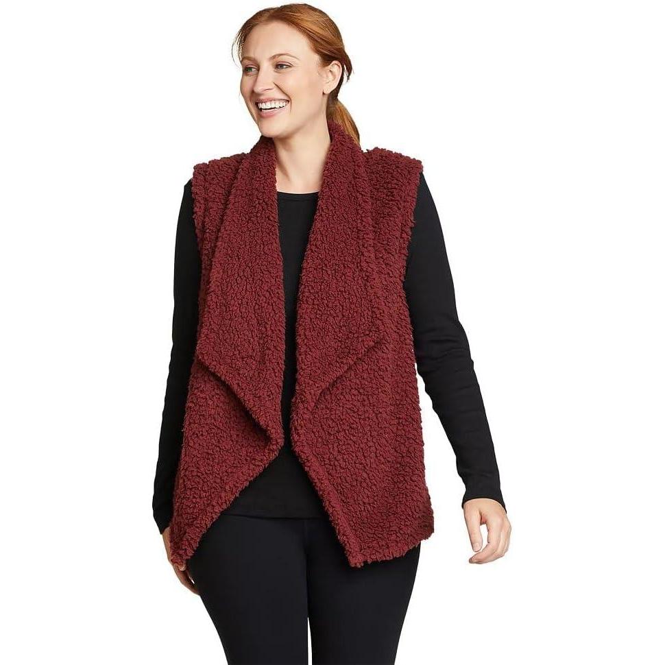 imageEddie Bauer Womens Fireside Plush VestDusty Red