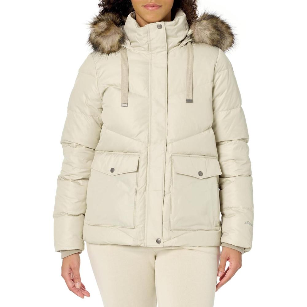 imageEddie Bauer Womens Lodge Cascadian Down HoodieEcru