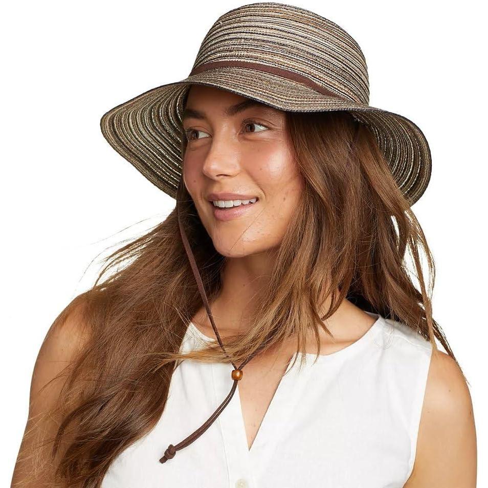 imageEddie Bauer Womens Packable Straw Hat Wide BrimBrown