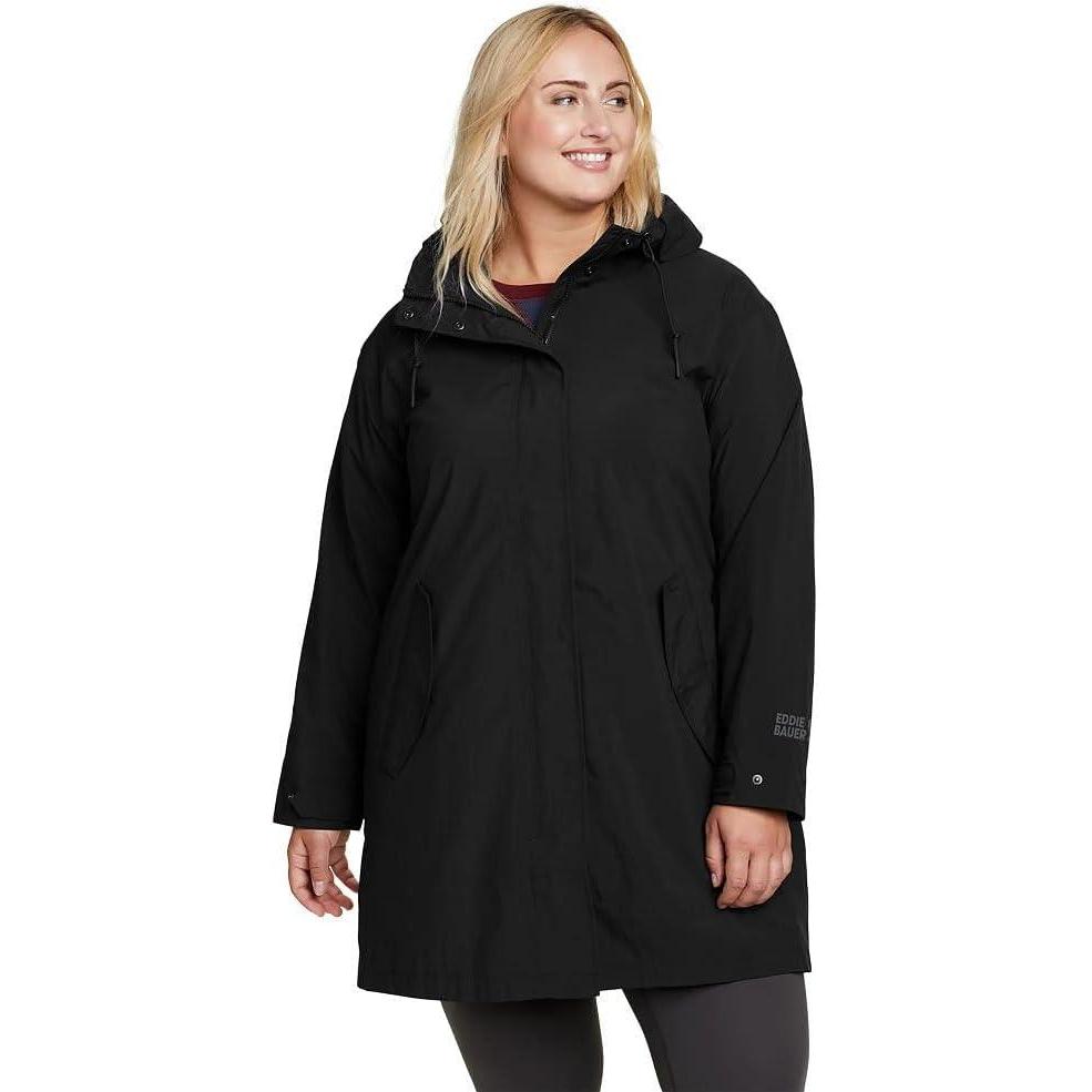 imageEddie Bauer Womens Port Townsend Waterproof Trench CoatBlack
