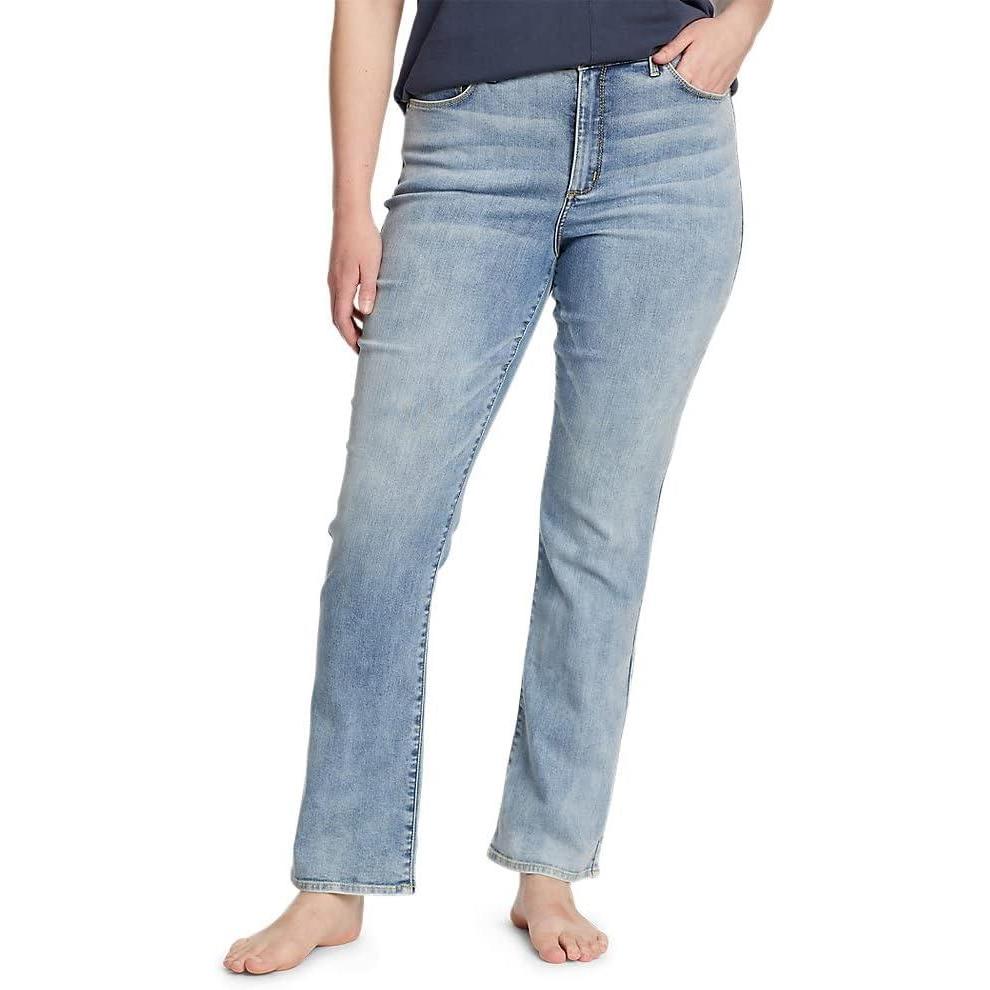 imageEddie Bauer Womens Voyager HighRise Bootcut Jeans  Classic FitBlue Haze