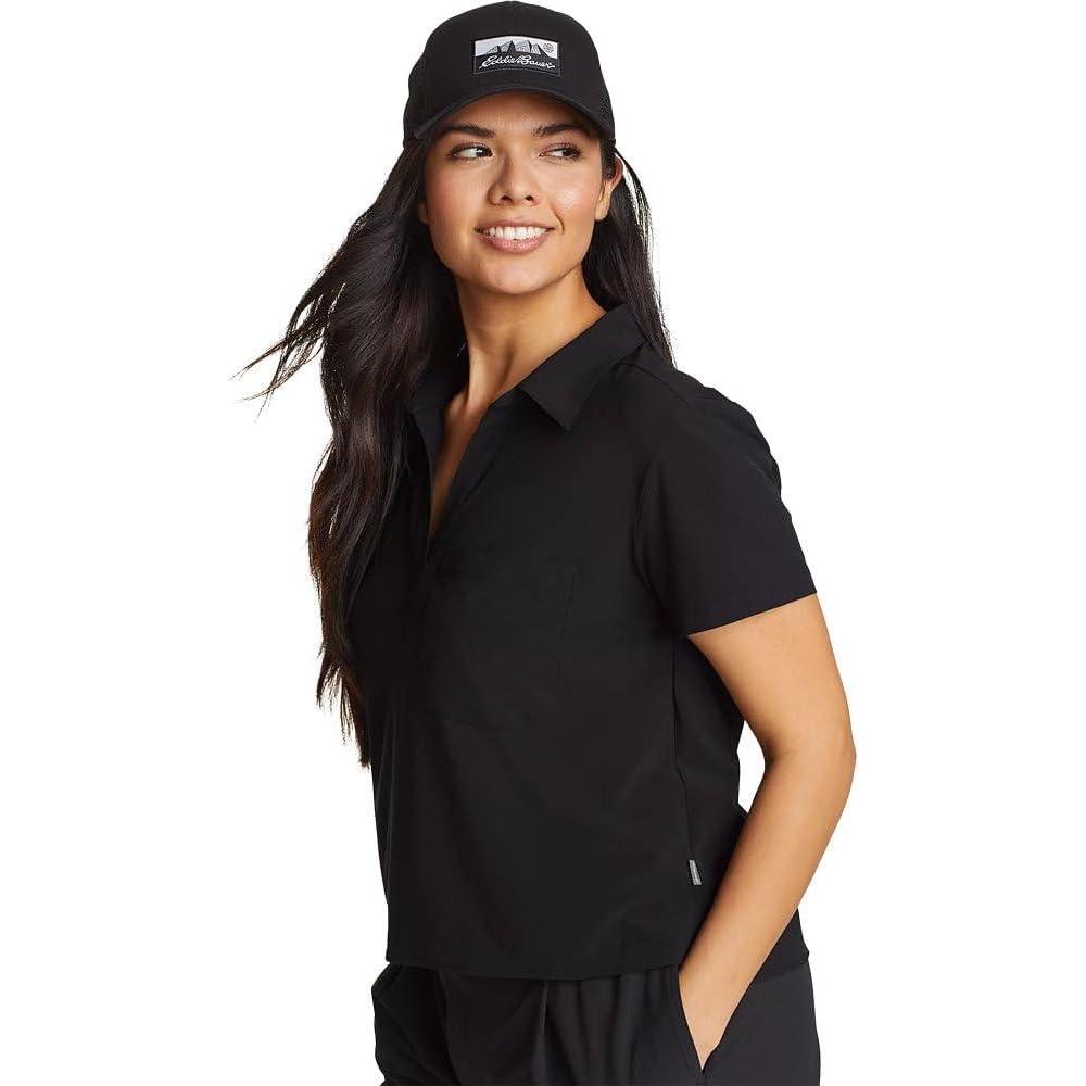 imageEddie Bauer Womens Wr Departure Ss Collared TeeBlack