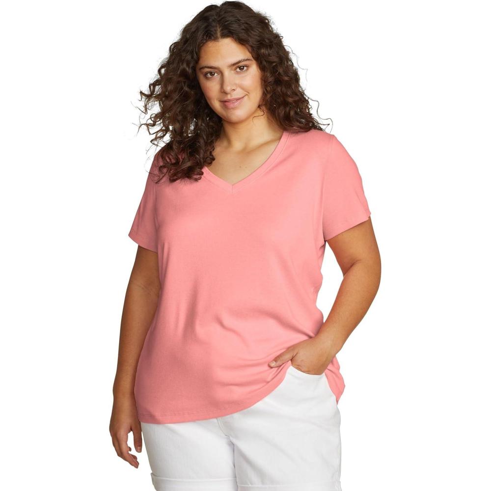 imageEddie Bauer Womens Ww Ss Fav VNK TeePink Grapefruit