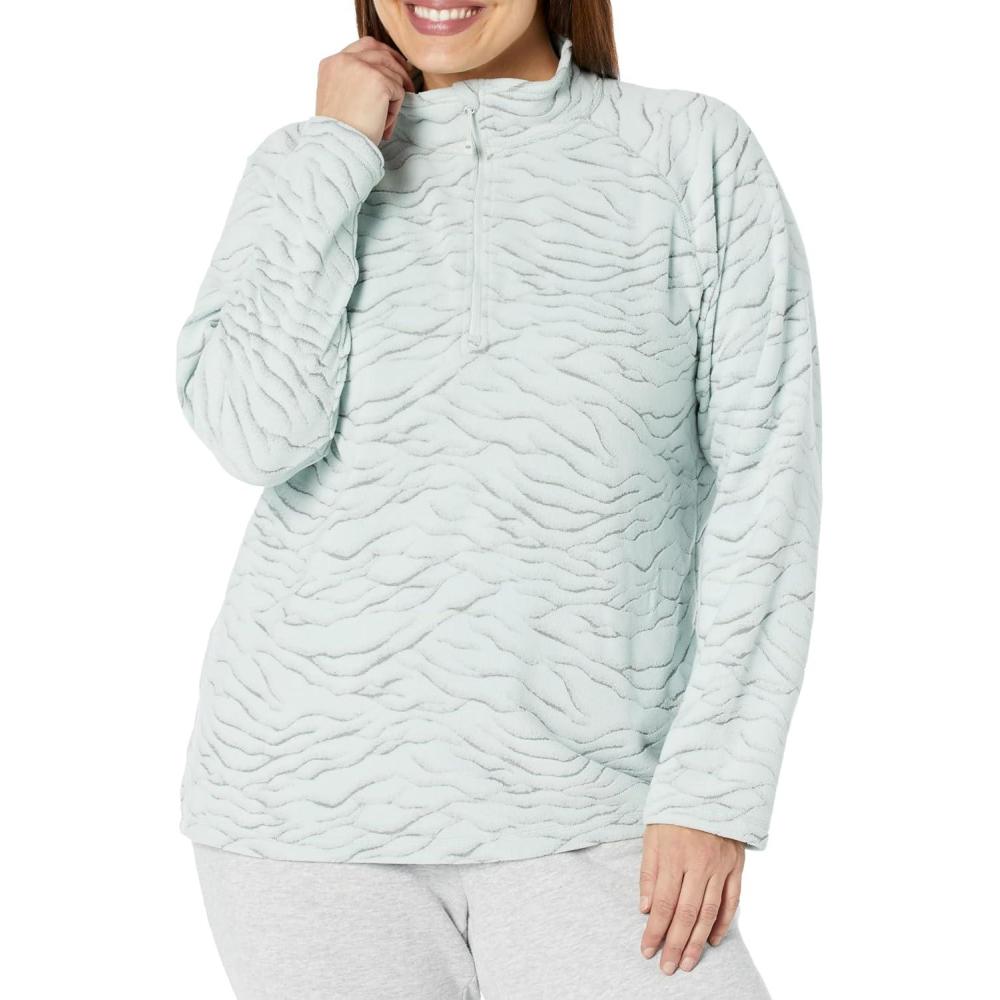 imageEddie Bauer womens Quest 14 Zip  Print  PlusLt Green