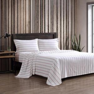 Eddie Bauer – Twin Sheets, Cotton Flannel Bedding Set, Brushed For Extra Softness, Cozy Home Decor (Montlake Plaid, Twin)(Cooper Falls Red)