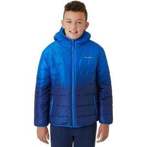 Eddie Bauer Boys’ Reversible Jacket – Waterproof Lightweight Fleece Lined Hooded Puffer Coat – Boys Outerwear Jacket (5-20)(Dark Waters)