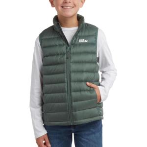 Eddie Bauer Kids’ Down Vest – CirrusLite Weather Resistant Quilted Bubble Puffer Vest for Boys and Girls (5-20)(Dark Forest)