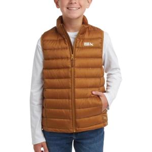 Eddie Bauer Kids’ Down Vest – CirrusLite Weather Resistant Quilted Bubble Puffer Vest for Boys and Girls (5-20)(Medal Bronze)